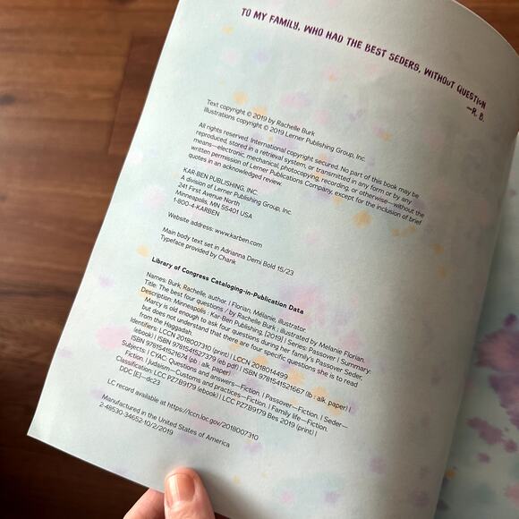 PJ Library The Best Four Questions Seder Jewish Paperback Book - Picture 2 of 8